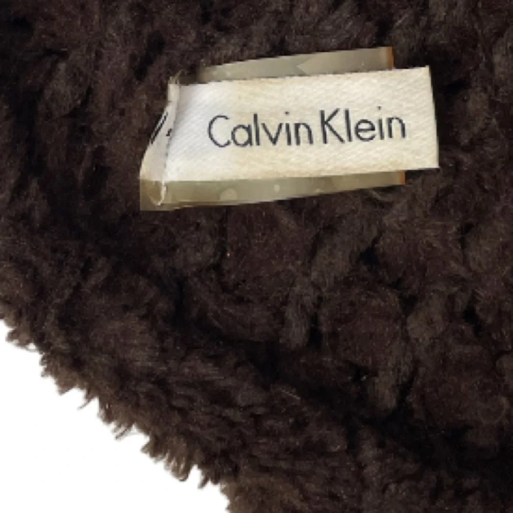 Vintage Fur Hat Calvin Klein Textured Knit Womens Winter Hat Lux Chocolate Brown - Picture 8 of 13